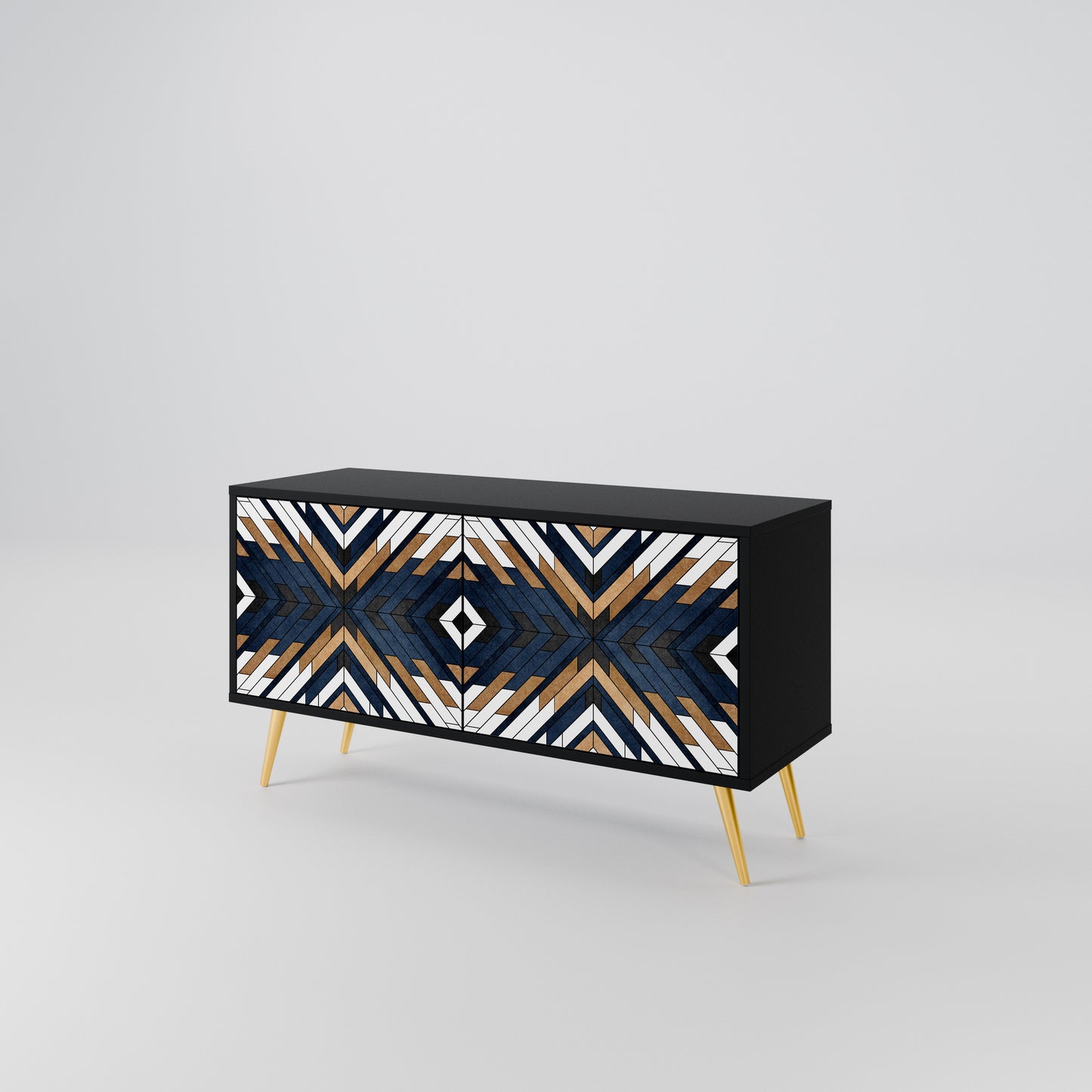 ARTFUL GEOMETRY Mobile TV Compatto a 2 Ante