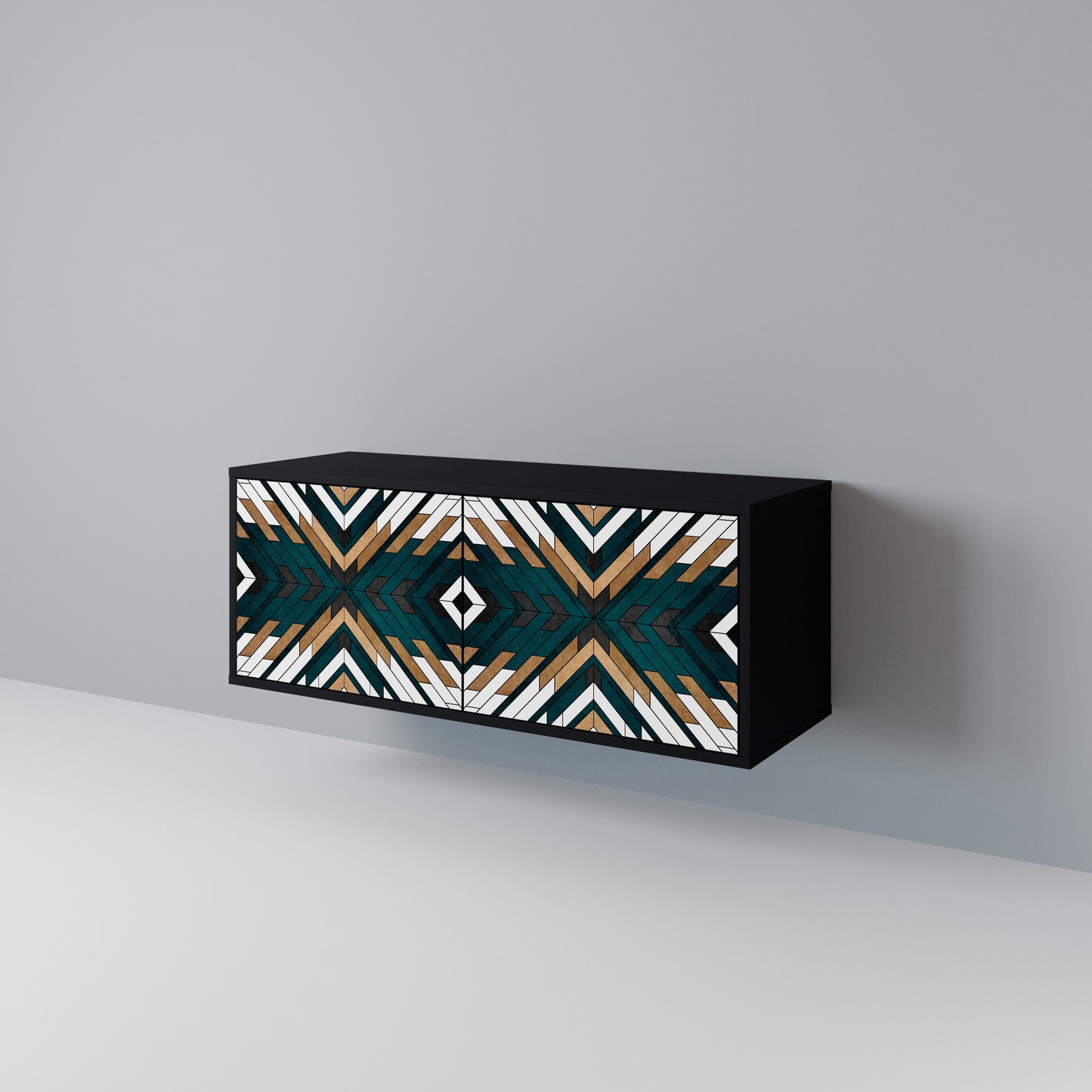 ARTISTIC GEOMETRY Mobile TV Compatto a 2 Ante
