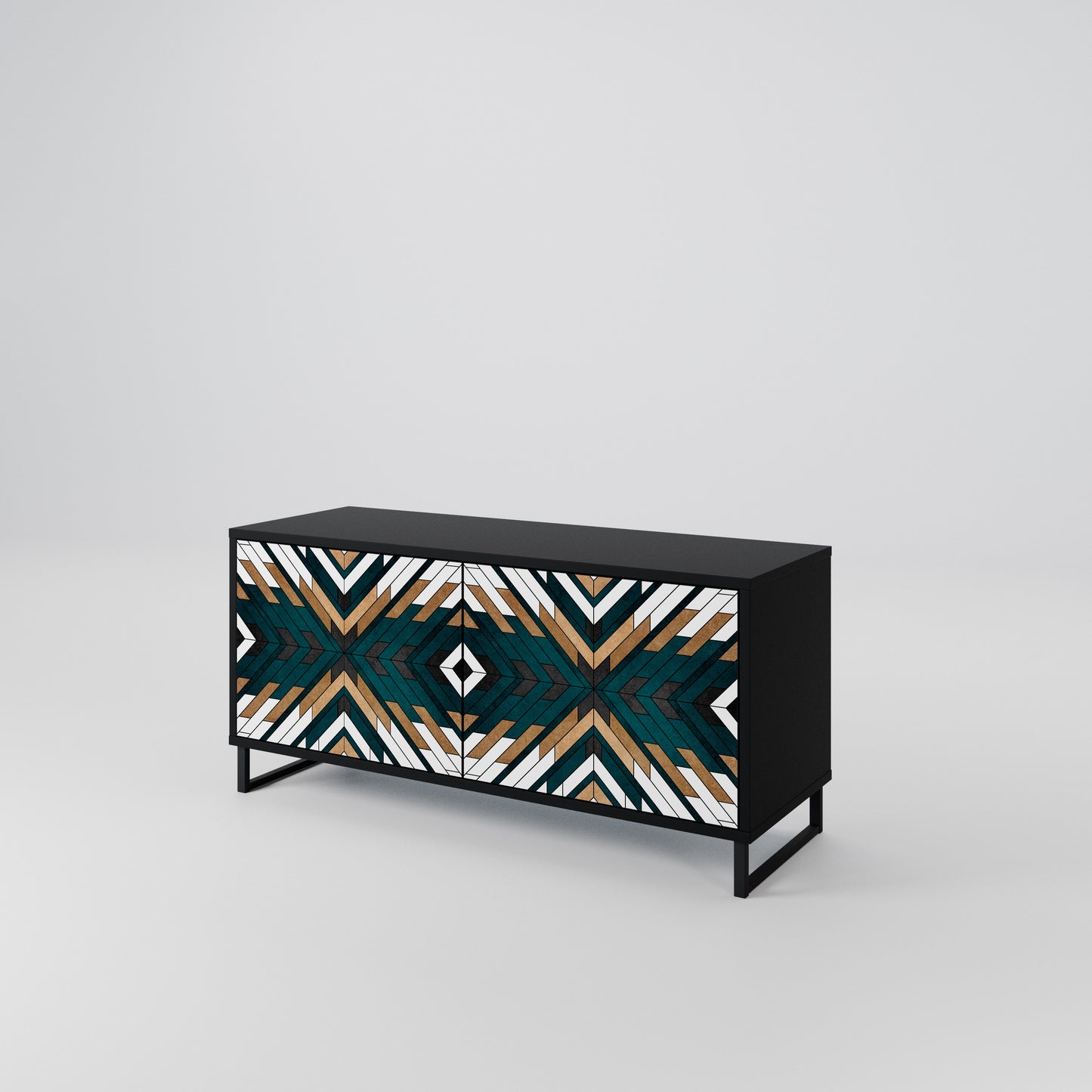 ARTISTIC GEOMETRY Mobile TV Compatto a 2 Ante