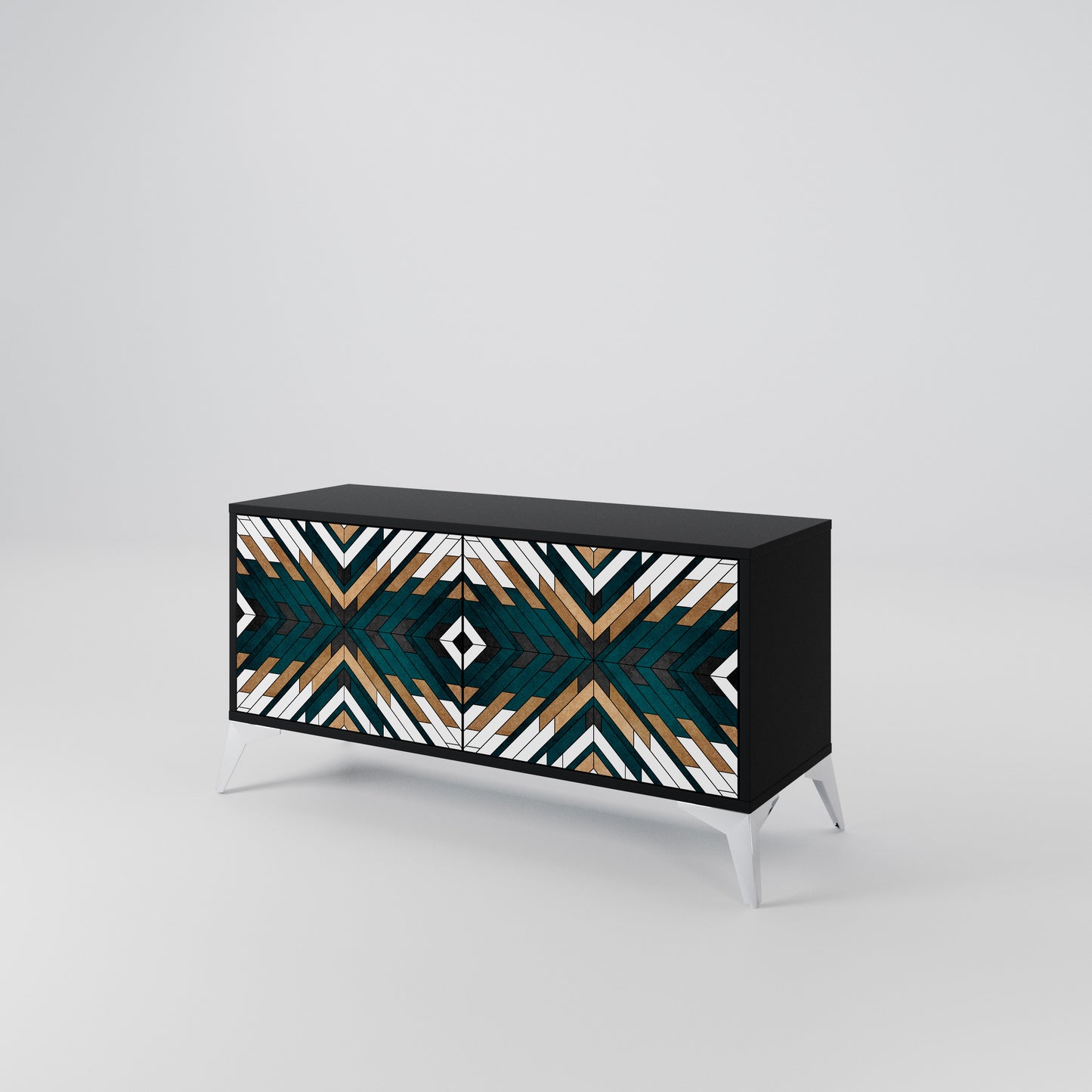 ARTISTIC GEOMETRY Mobile TV Compatto a 2 Ante