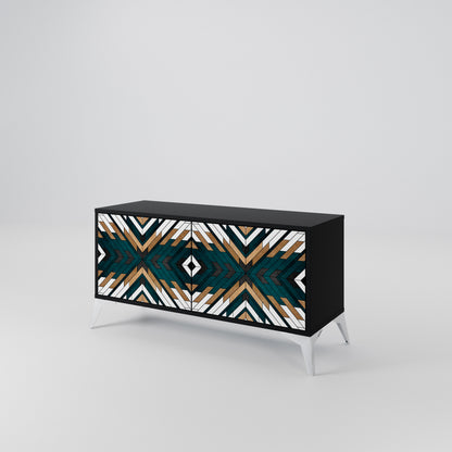 ARTISTIC GEOMETRY Mobile TV Compatto a 2 Ante