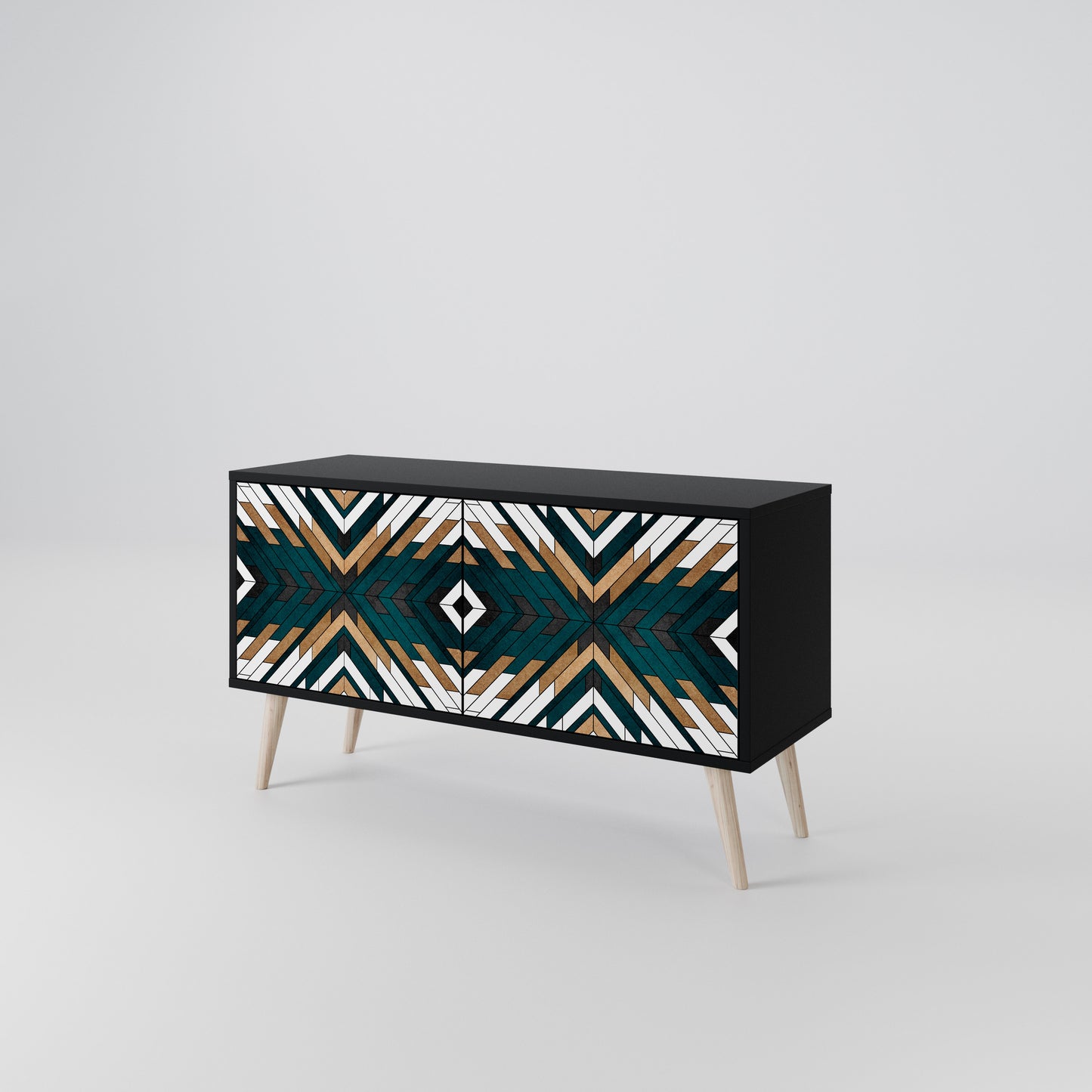 ARTISTIC GEOMETRY Mobile TV Compatto a 2 Ante