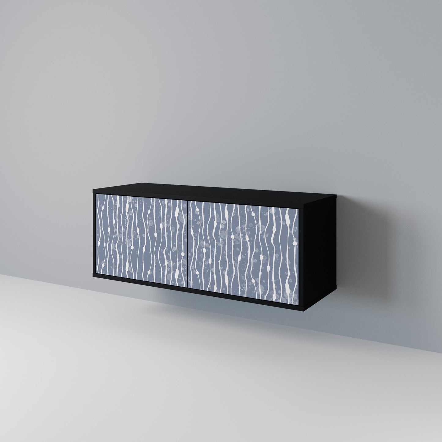 GRAPHITE RAIN Compact 2-Door TV Cabinet