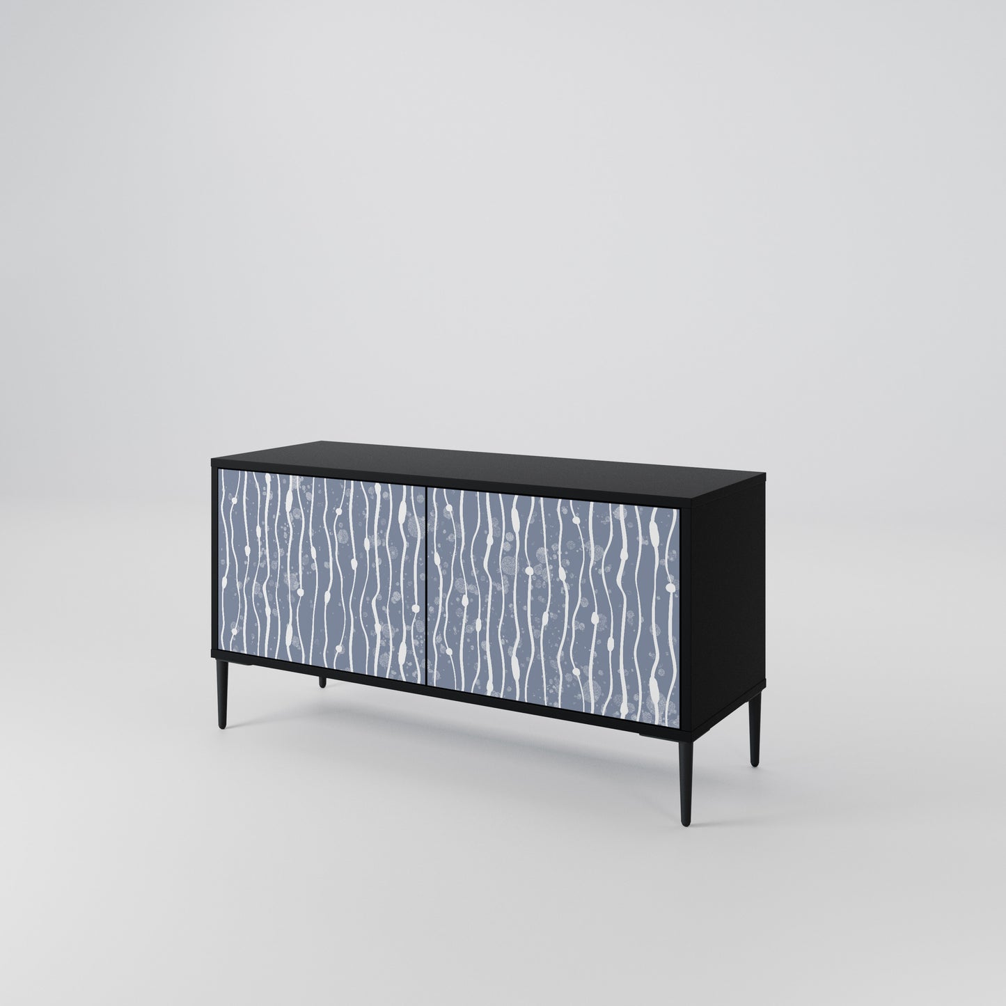 GRAPHITE RAIN Compact 2-Door TV Cabinet