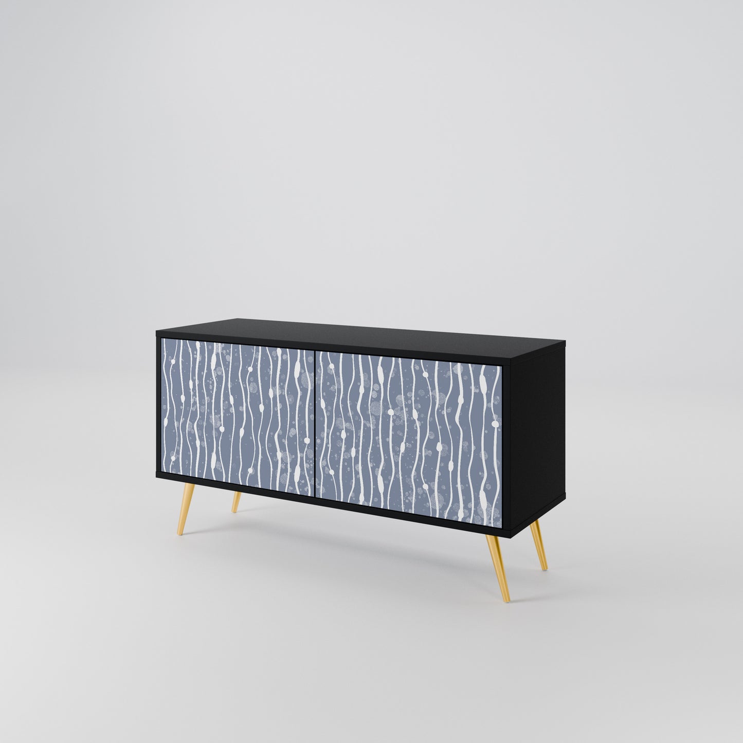 GRAPHITE RAIN Compact 2-Door TV Cabinet