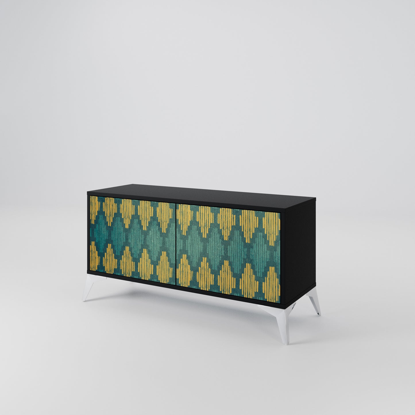 POLYGONS Compact 2-Door TV Cabinet