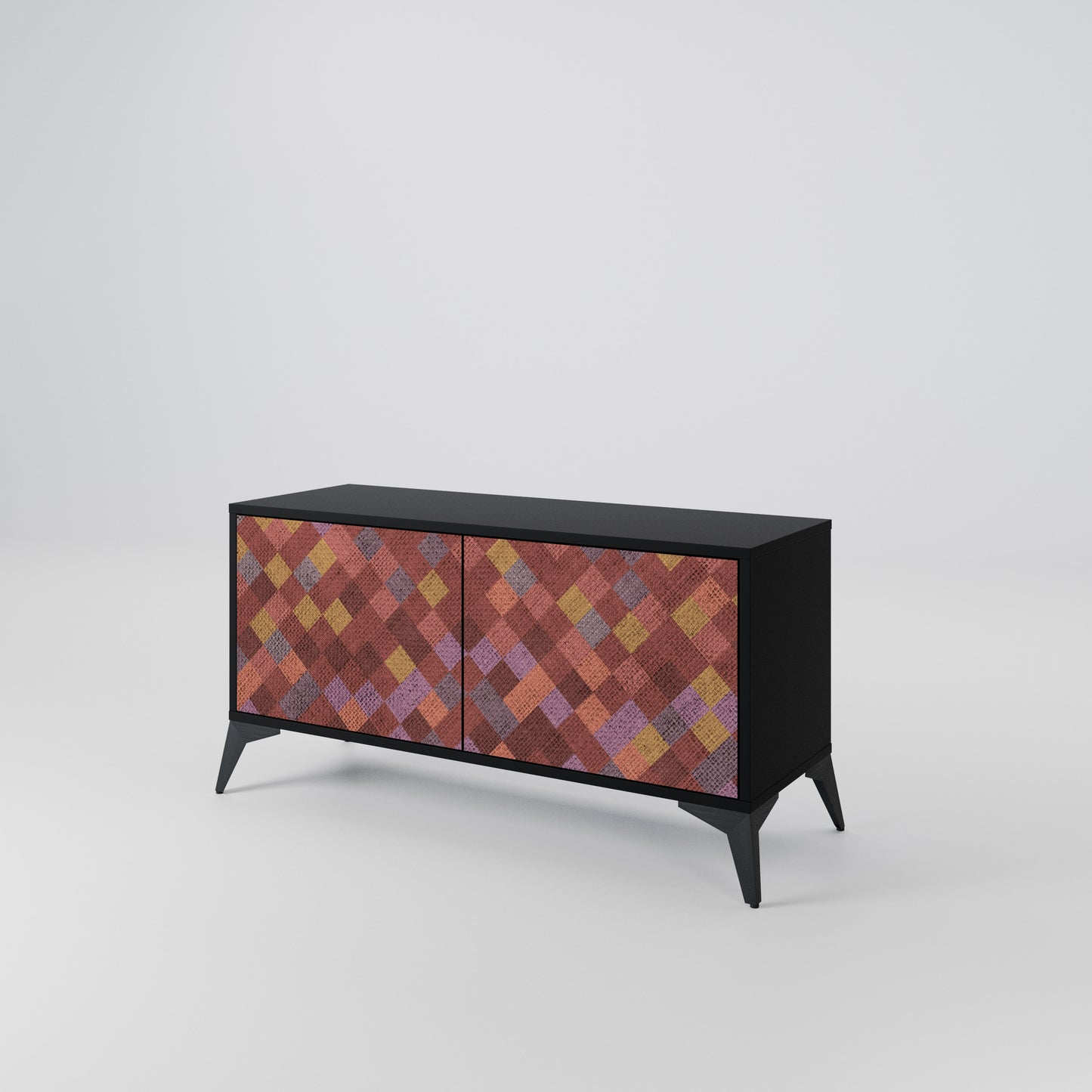 PAINTED SQUARES Mobile TV Compatto a 2 Ante