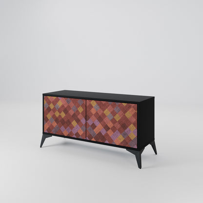PAINTED SQUARES Mobile TV Compatto a 2 Ante