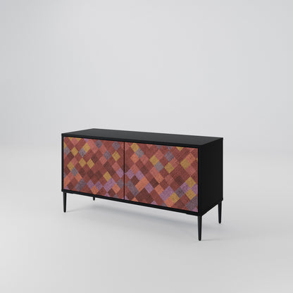 PAINTED SQUARES Mobile TV Compatto a 2 Ante
