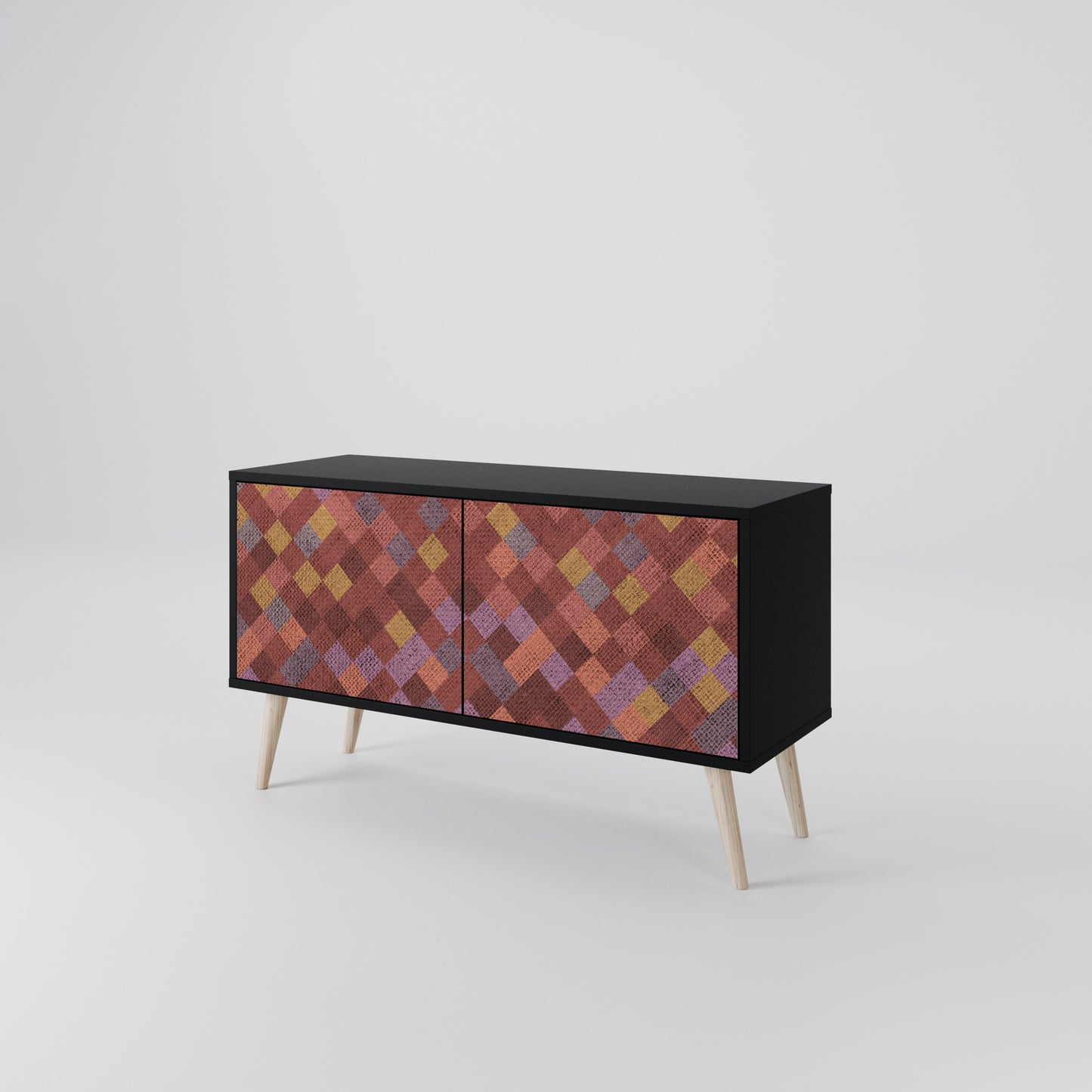 PAINTED SQUARES Mobile TV Compatto a 2 Ante