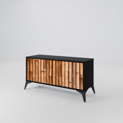 NATURAL WOOD Mobile TV Compatto a 2 Ante