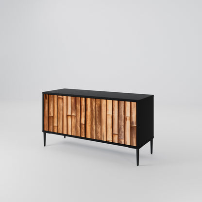 NATURAL WOOD Mobile TV Compatto a 2 Ante