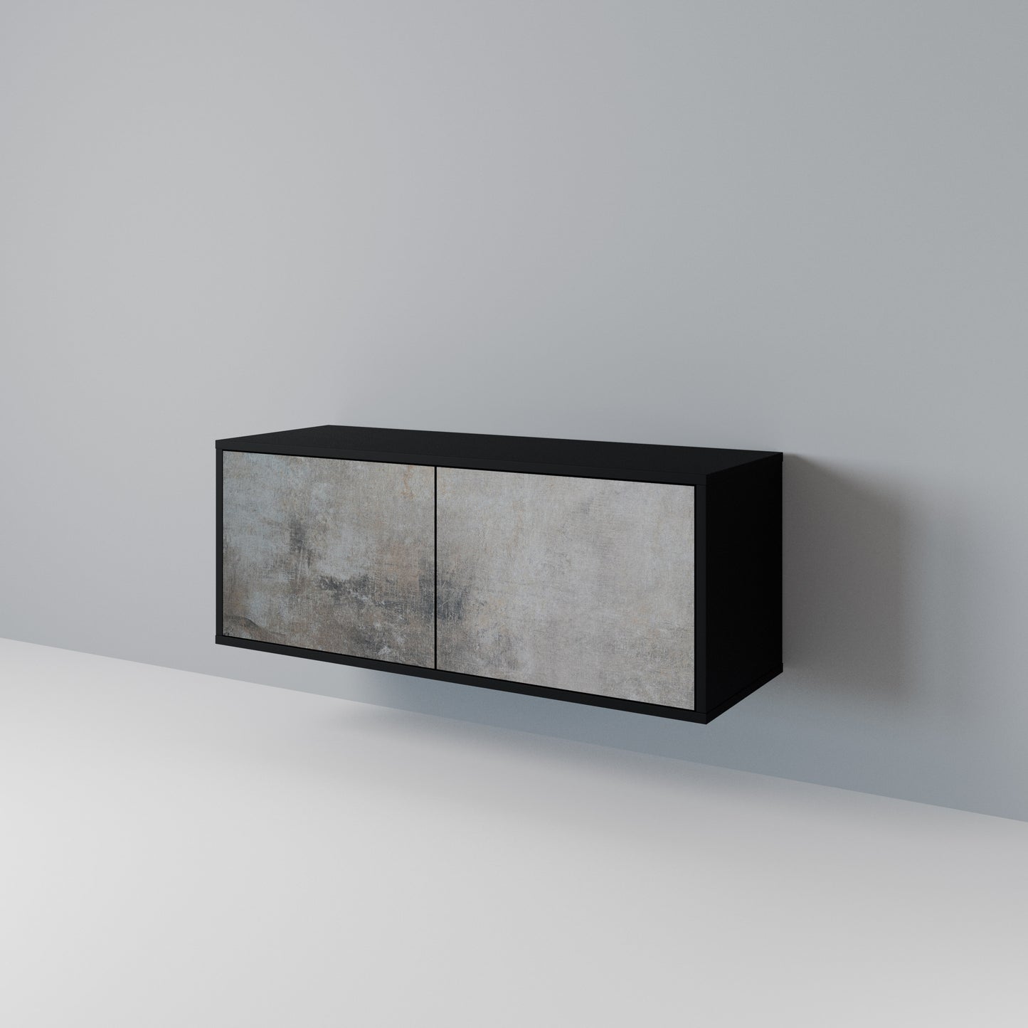 CONCRETE WALL Mobile TV Compatto a 2 Ante