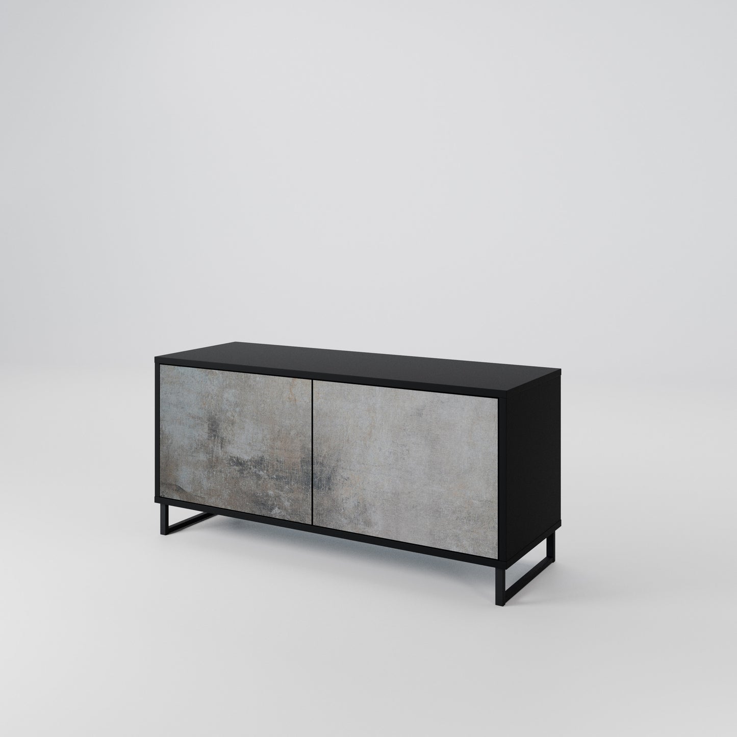 CONCRETE WALL Mobile TV Compatto a 2 Ante