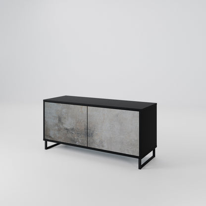 CONCRETE WALL Mobile TV Compatto a 2 Ante