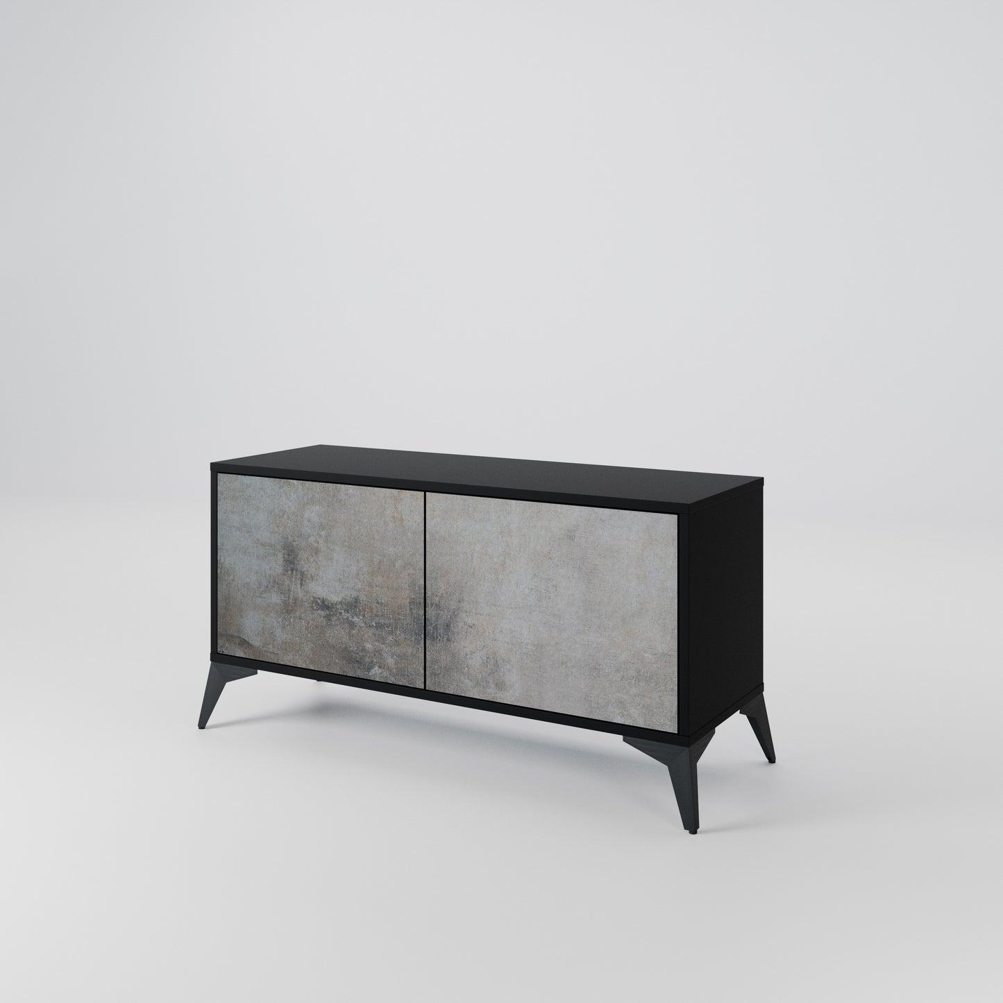 CONCRETE WALL Mobile TV Compatto a 2 Ante