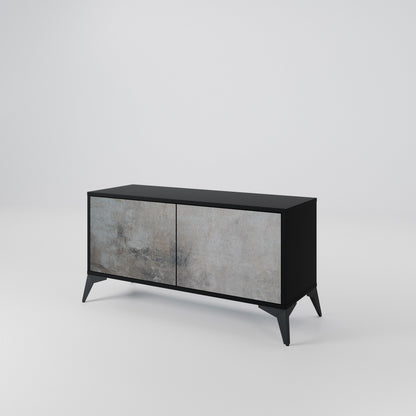 CONCRETE WALL Mobile TV Compatto a 2 Ante