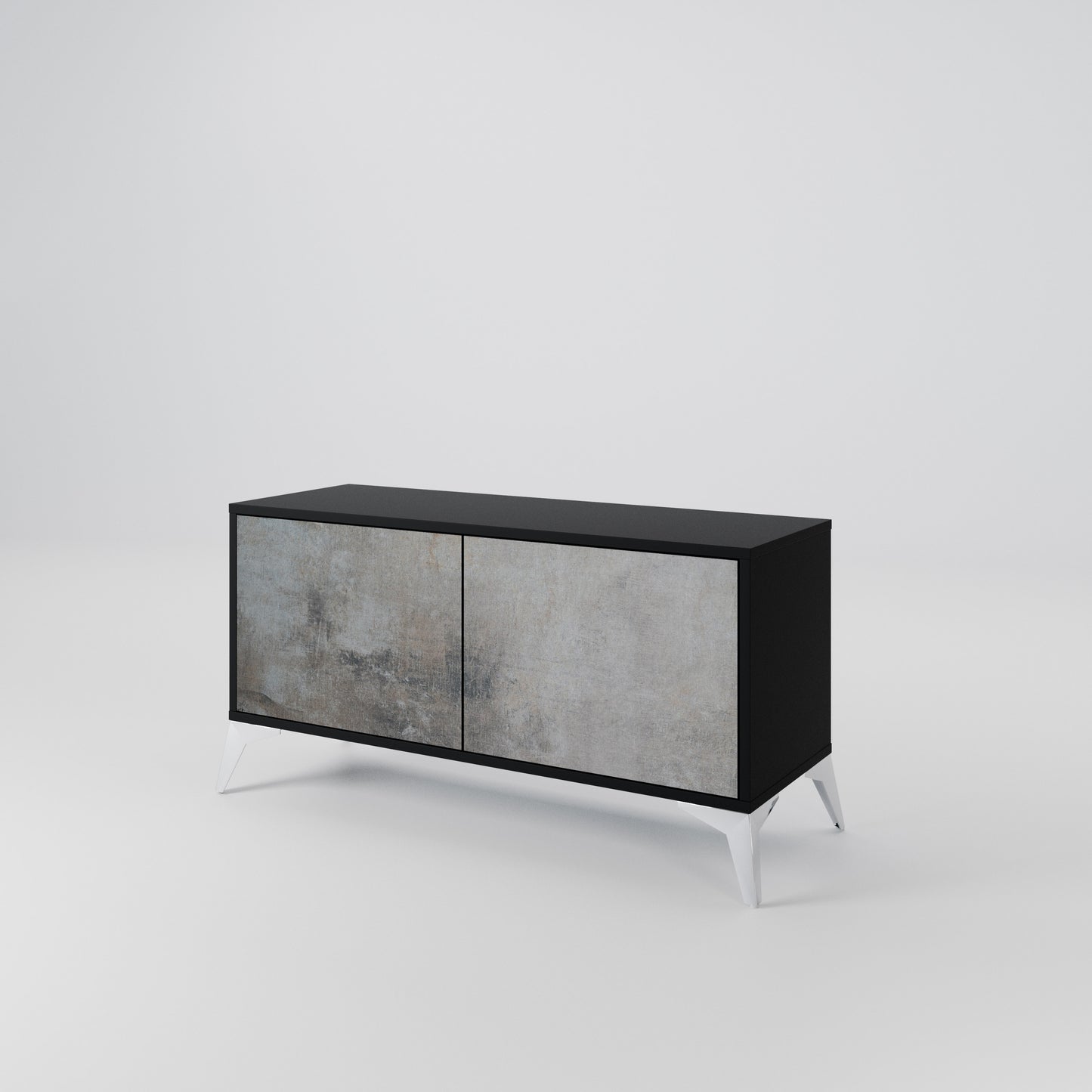 CONCRETE WALL Mobile TV Compatto a 2 Ante