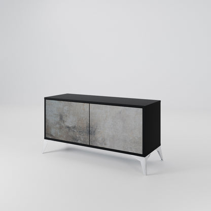 CONCRETE WALL Mobile TV Compatto a 2 Ante