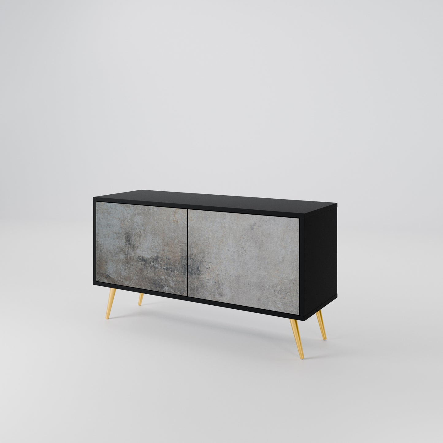 CONCRETE WALL Mobile TV Compatto a 2 Ante
