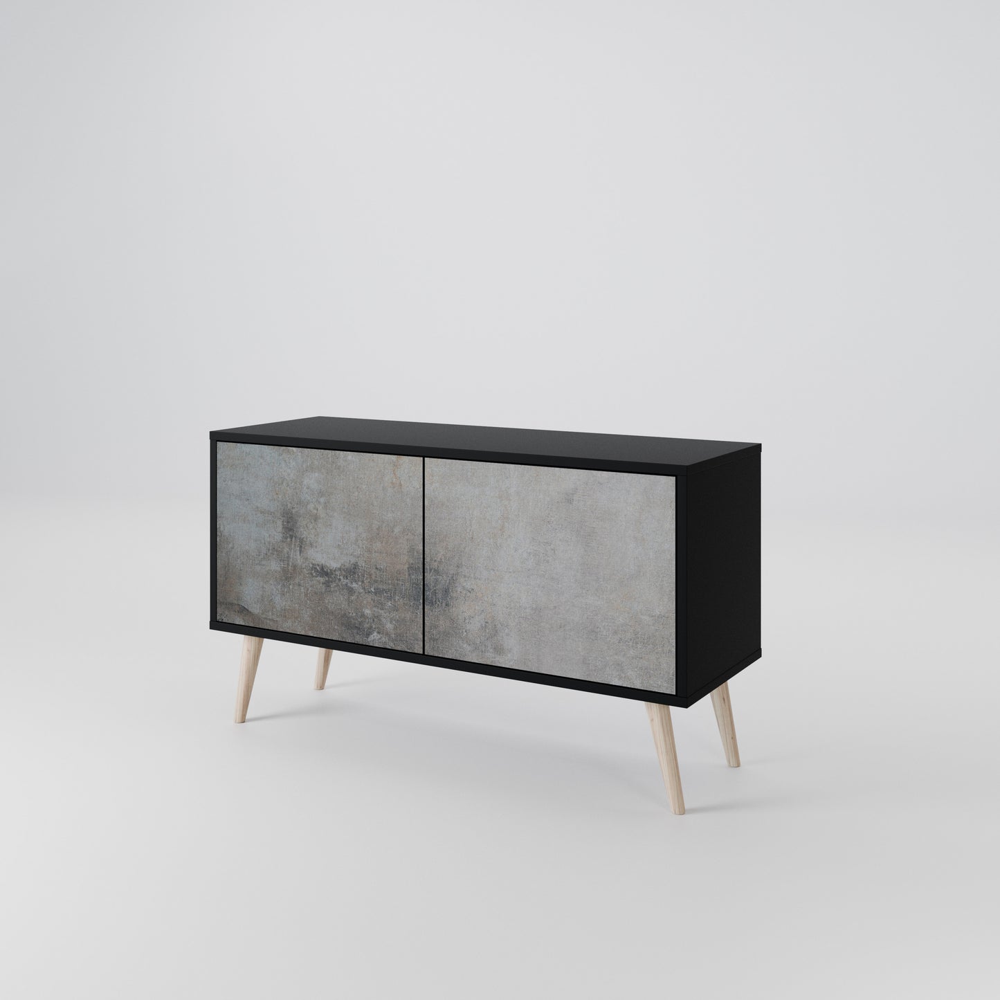 CONCRETE WALL Mobile TV Compatto a 2 Ante