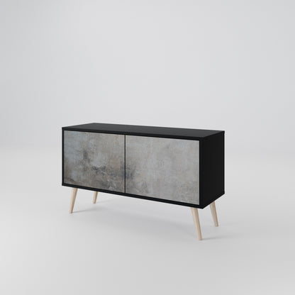 CONCRETE WALL Mobile TV Compatto a 2 Ante