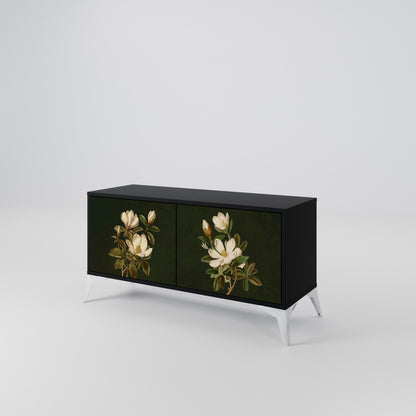FLORAL NOIR Mobile TV Compatto a 2 Ante