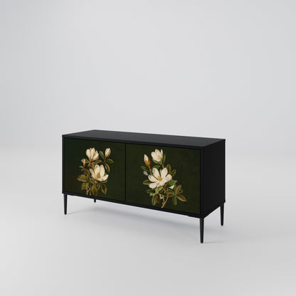 FLORAL NOIR Mobile TV Compatto a 2 Ante