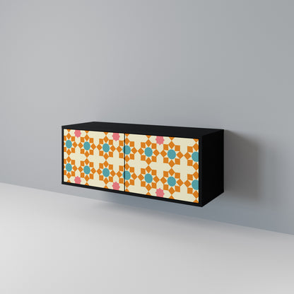 FLORAL DECOR Mobile TV Compatto a 2 Ante