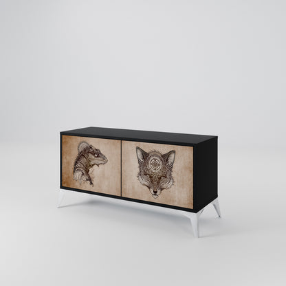 STEAMPUNK CLAN Mobile TV Compatto a 2 Ante