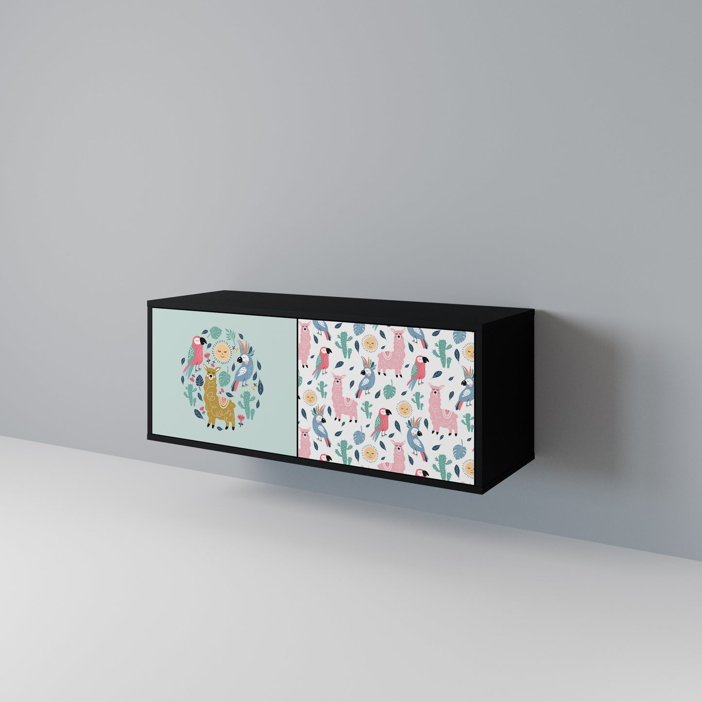 COLORFUL ALPACAS Compact 2-Door TV Cabinet