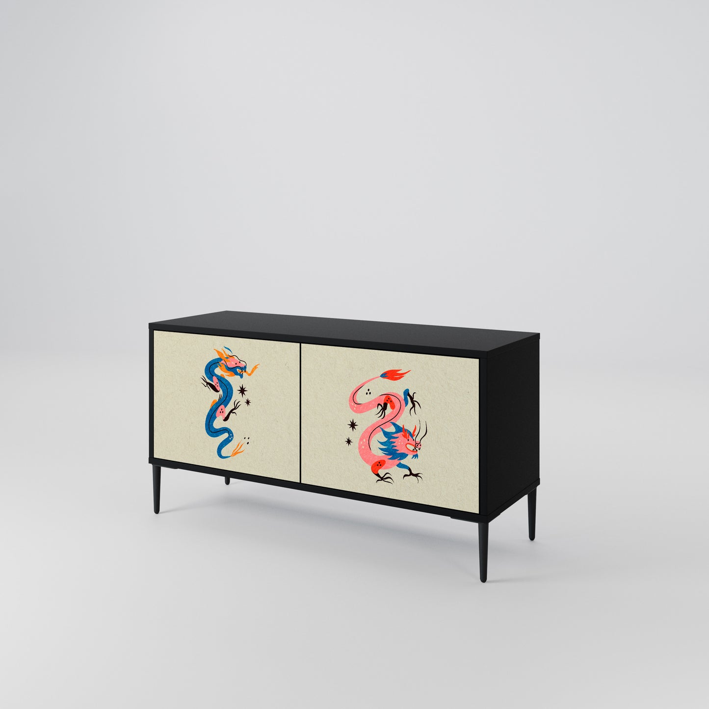 MYTHOLOGICAL CREATURES Compact 2-Door TV Cabinet