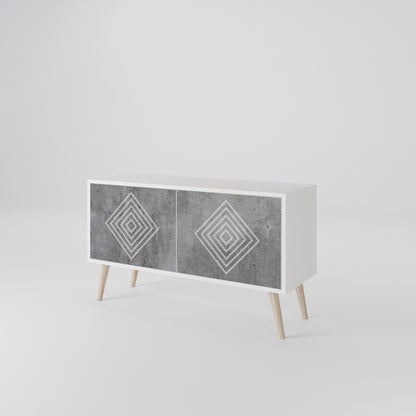 POLYGONAL ARTISTRY Mobile TV Compatto a 2 Ante