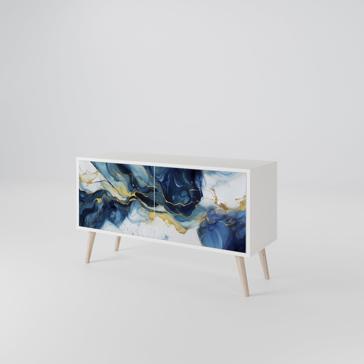 INKY MARBLE Mobile TV Compatto a 2 Ante