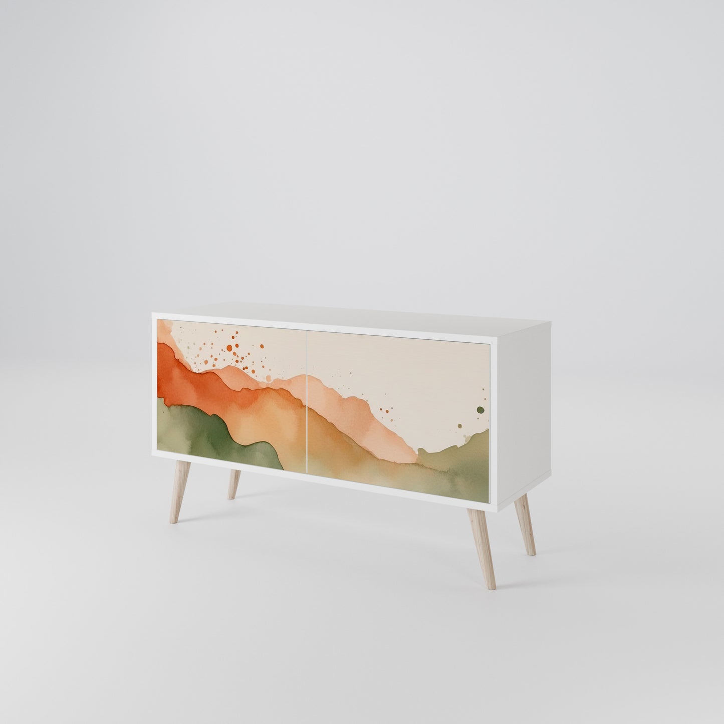 WATERCOLOUR PEAKS Mobile TV Compatto a 2 Ante