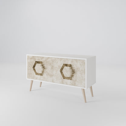 HEXAGONAL SHAPES Mobile TV Compatto a 2 Ante