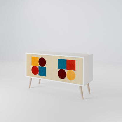 GEOMETRIC PUZZLE Mobile TV Compatto a 2 Ante