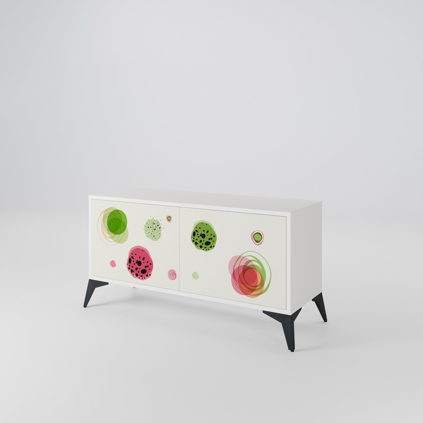 COLORFUL COSMOS Compact 2-Door TV Cabinet