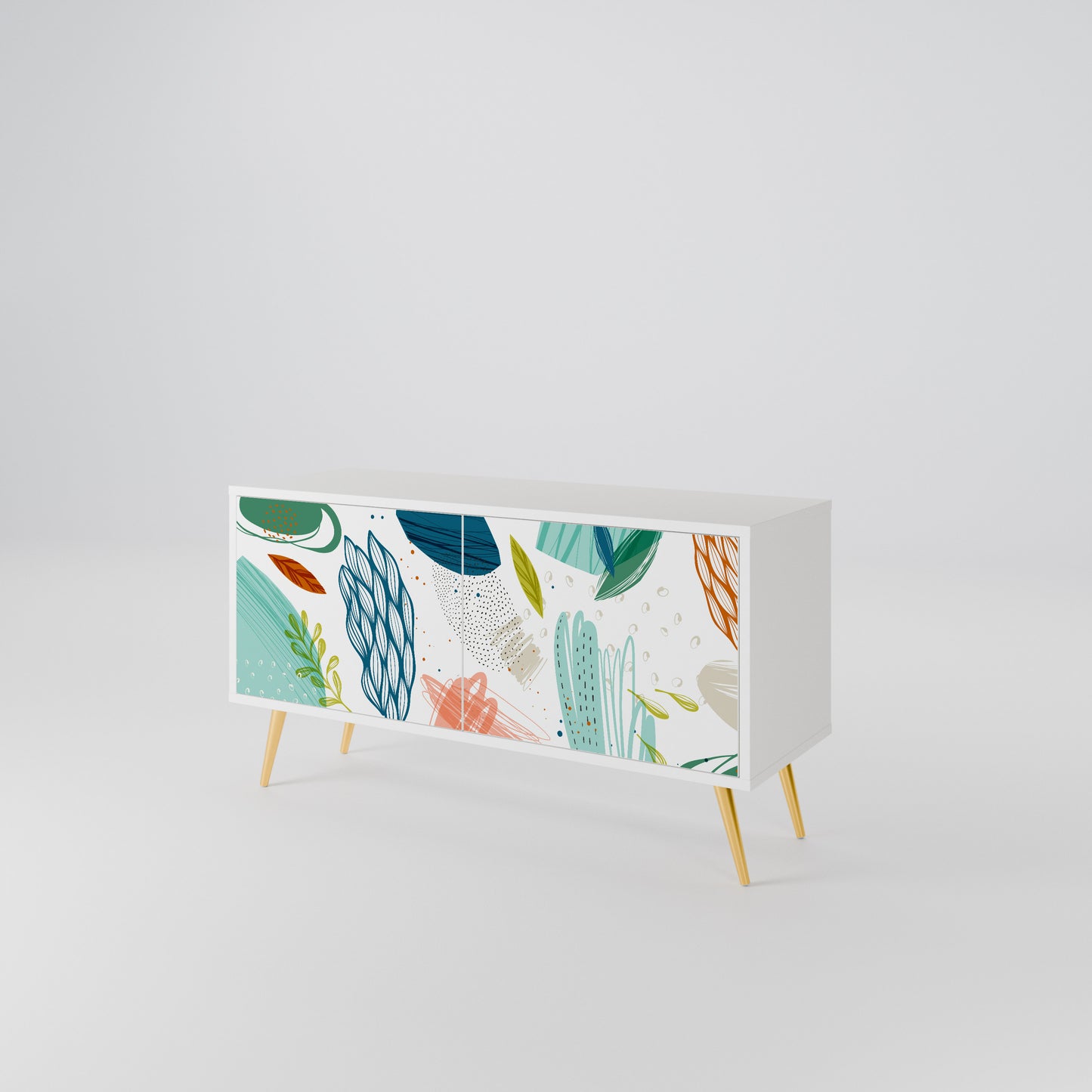 BOTANICAL HURRICANE Compact 2-Door TV Cabinet