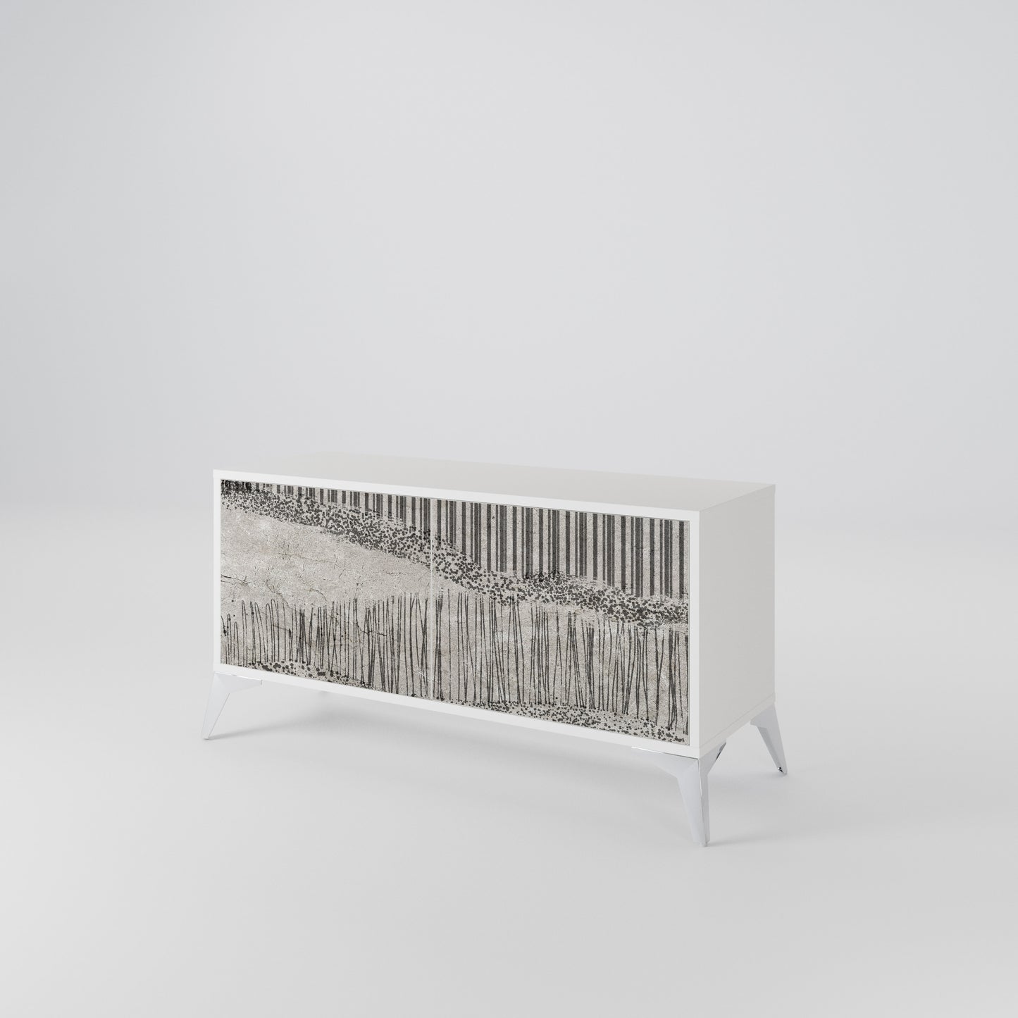 GRAIN LINES Compact 2-Door TV Cabinet