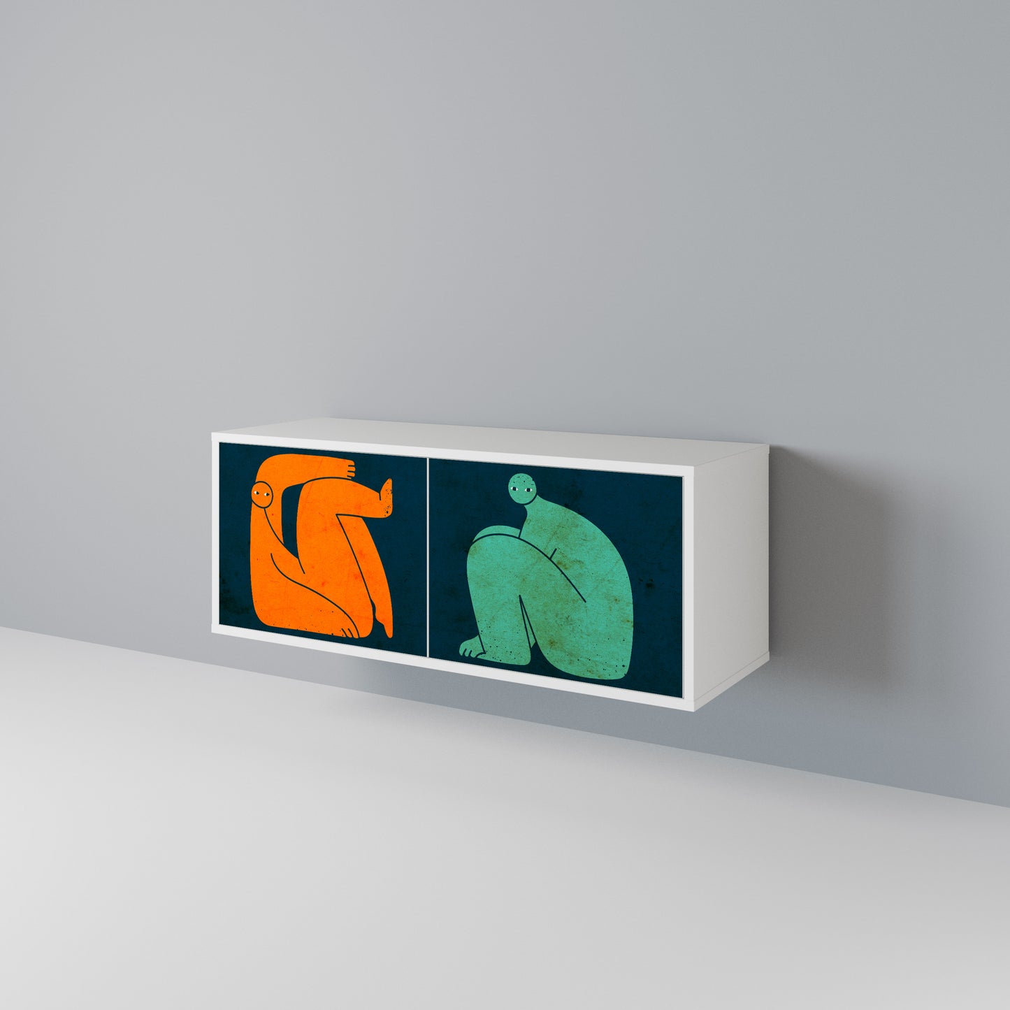 TOGETHER BUT SEPARATELY Mobile TV Compatto a 2 Ante