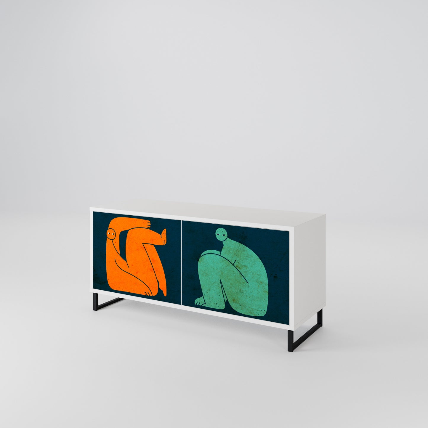 TOGETHER BUT SEPARATELY Mobile TV Compatto a 2 Ante