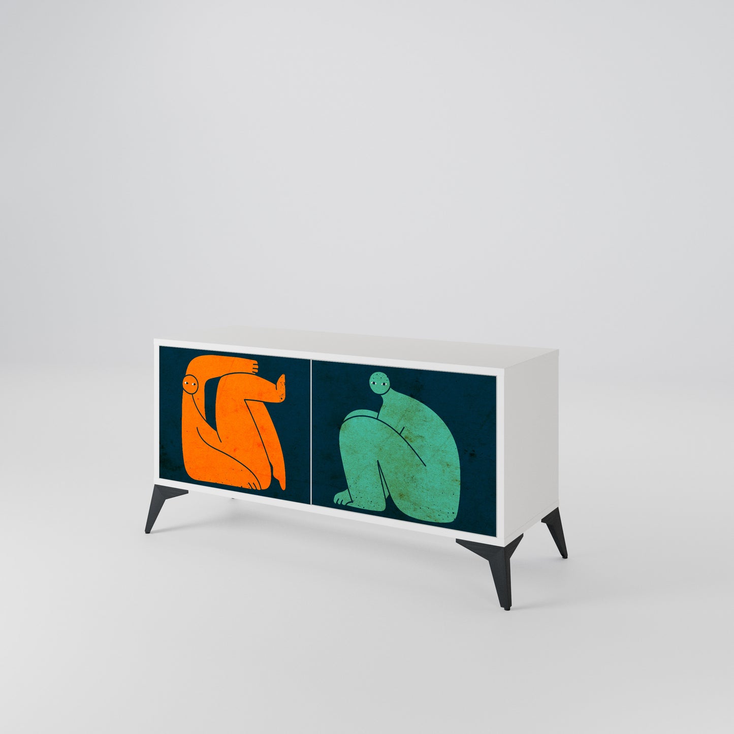 TOGETHER BUT SEPARATELY Mobile TV Compatto a 2 Ante