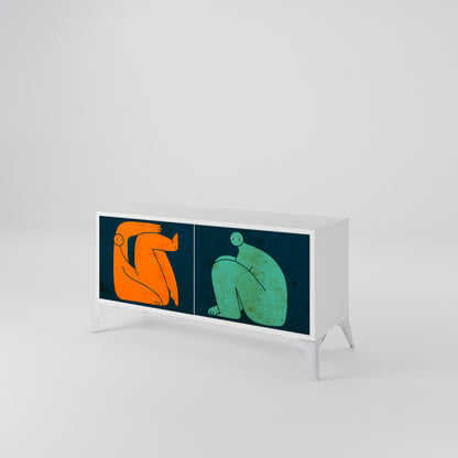 TOGETHER BUT SEPARATELY Mobile TV Compatto a 2 Ante