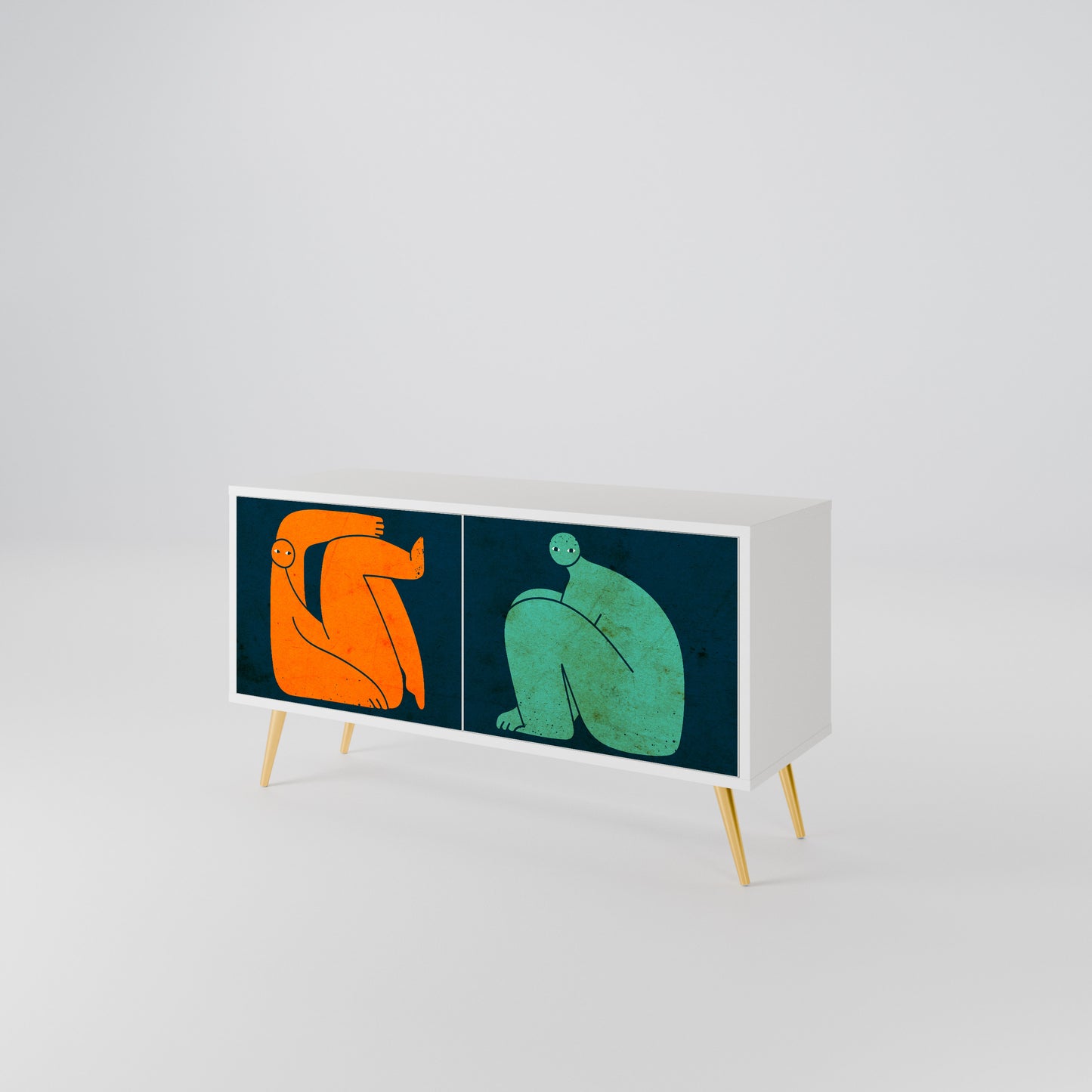 TOGETHER BUT SEPARATELY Mobile TV Compatto a 2 Ante