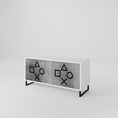 GAMER CHOICE Compact 2-Door TV Cabinet