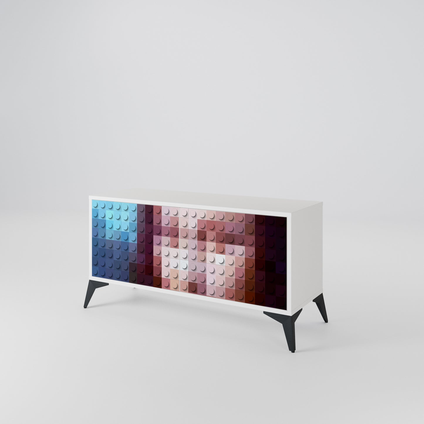 CONSTRUCTIVE ART Mobile TV Compatto a 2 Ante