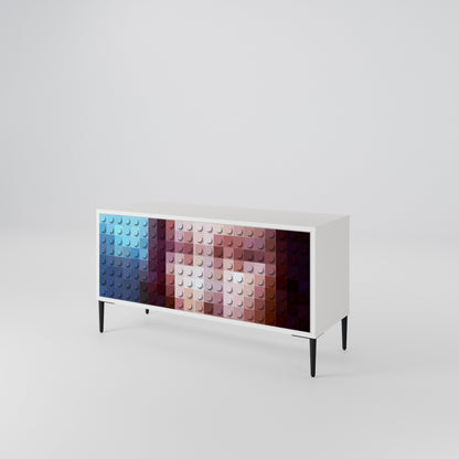 CONSTRUCTIVE ART Mobile TV Compatto a 2 Ante