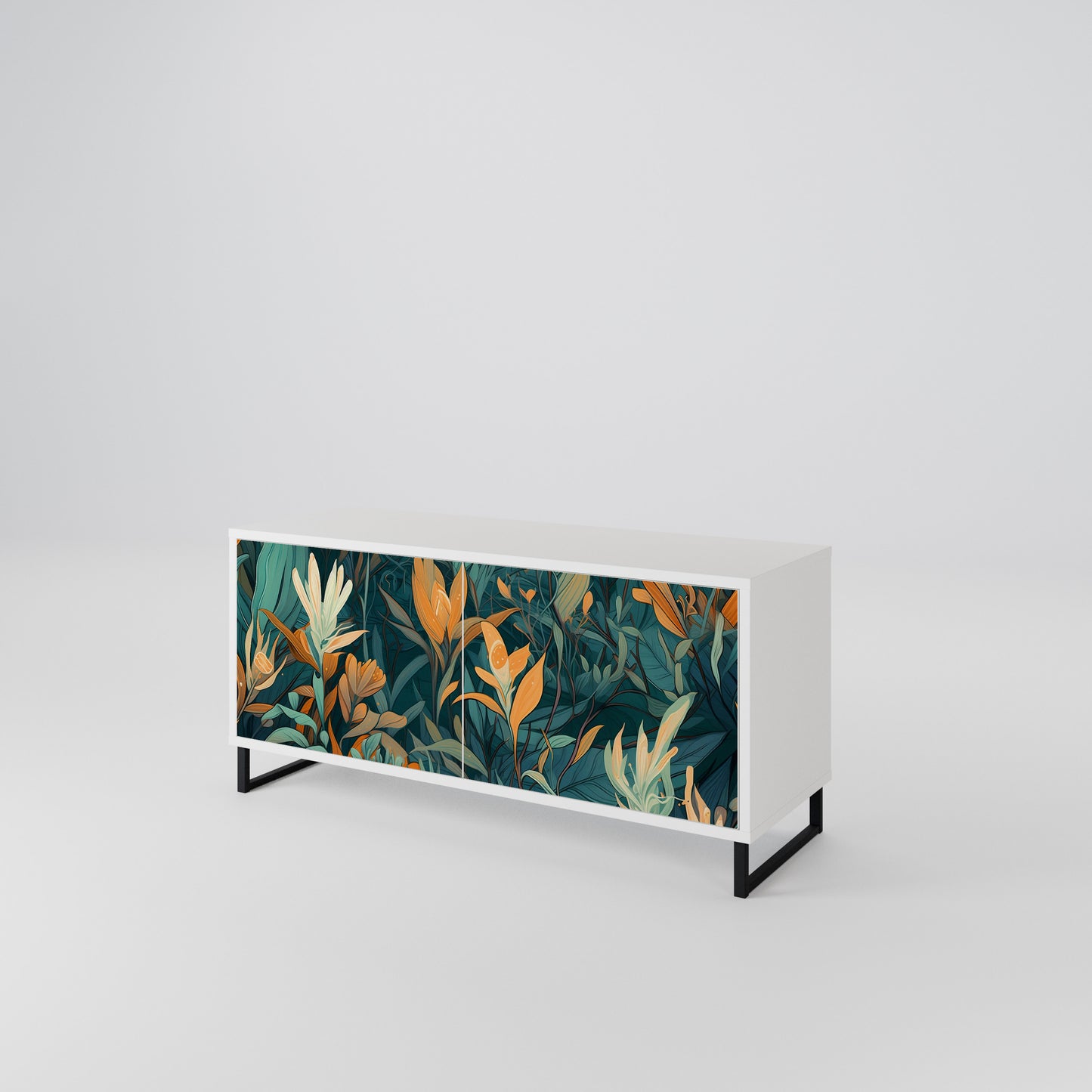 FLORAL SERENITY Mobile TV Compatto a 2 Ante
