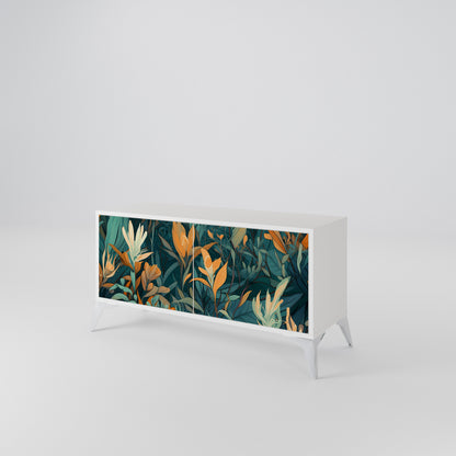 FLORAL SERENITY Mobile TV Compatto a 2 Ante